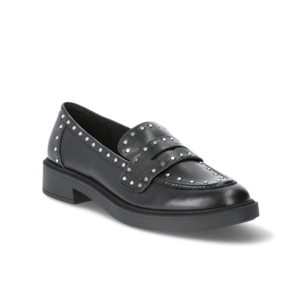 Portland Boot Co Studded Black Loafers 11 NIB Comfort Foam